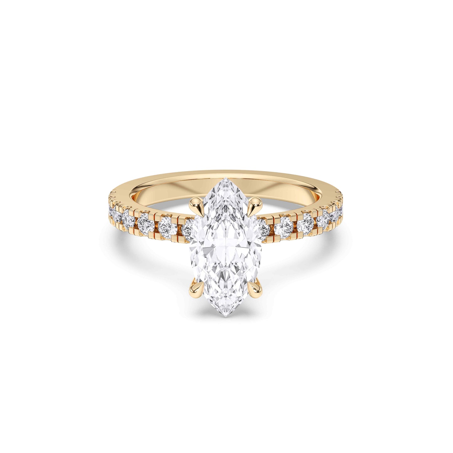 MARQUISE HIDDEN HALO (COLLAR) WITH SIDE STONE