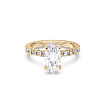MARQUISE HIDDEN HALO (COLLAR) WITH SIDE STONE