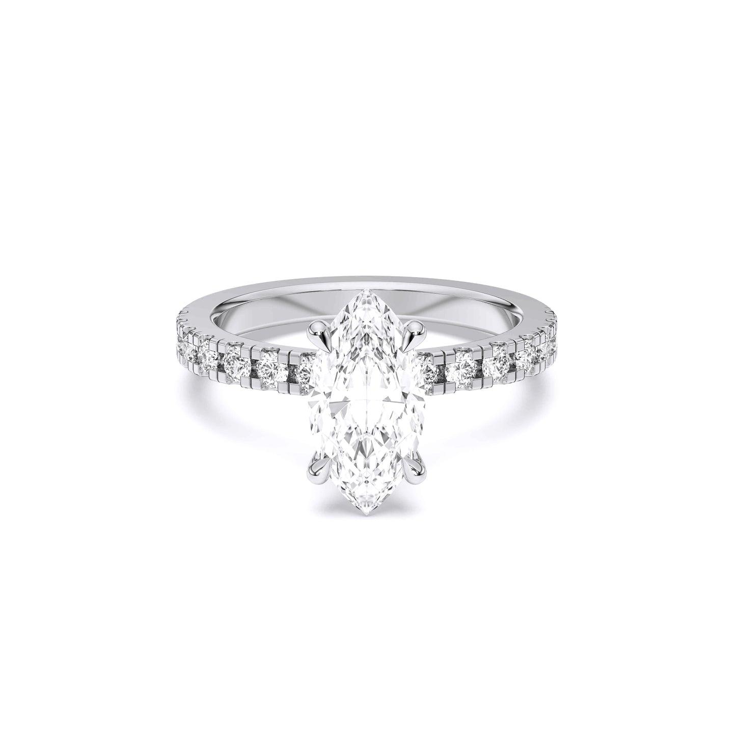 MARQUISE HIDDEN HALO (COLLAR) WITH SIDE STONE