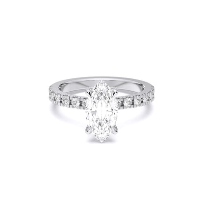 MARQUISE HIDDEN HALO (COLLAR) WITH SIDE STONE