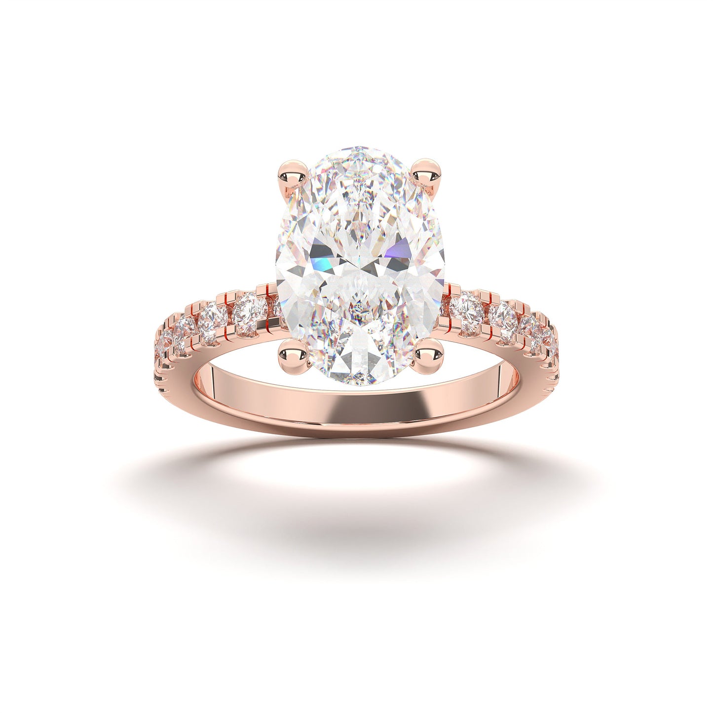 OVAL HIDDEN HALO (COLLAR ) WITH SIDE STONE