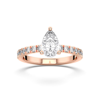 PEAR HIDDEN HALO (COLLAR ) WITH SIDE STONE