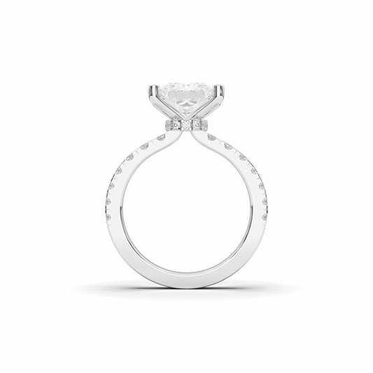 PRINCESS HIDDEN HALO (COLLAR ) WITH SIDE STONE
