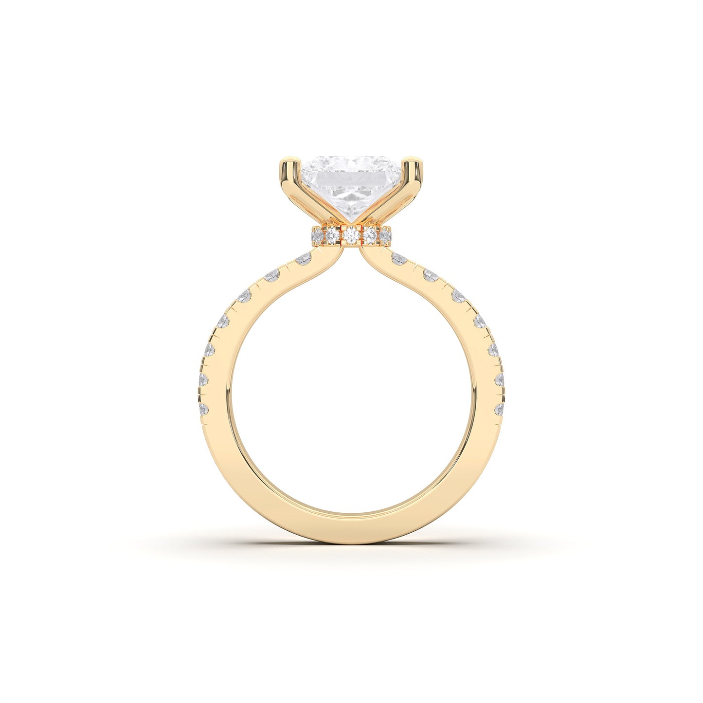 PRINCESS HIDDEN HALO (COLLAR ) WITH SIDE STONE
