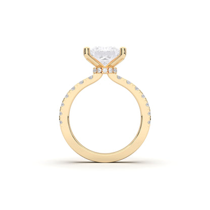 PRINCESS HIDDEN HALO (COLLAR ) WITH SIDE STONE
