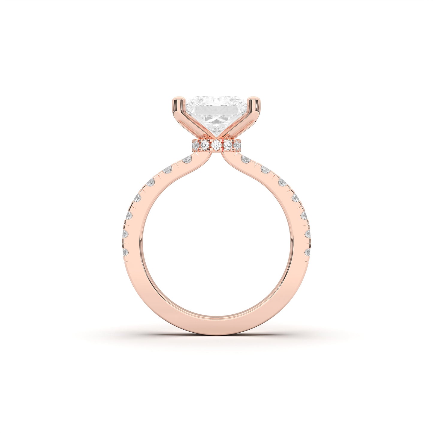 PRINCESS HIDDEN HALO (COLLAR ) WITH SIDE STONE