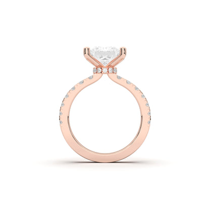 PRINCESS HIDDEN HALO (COLLAR ) WITH SIDE STONE