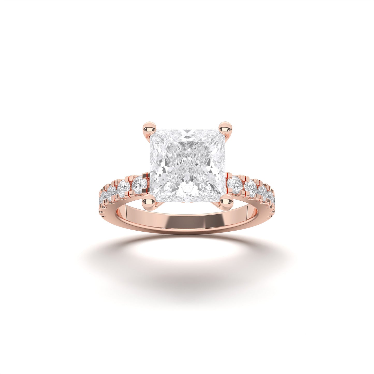PRINCESS HIDDEN HALO (COLLAR ) WITH SIDE STONE