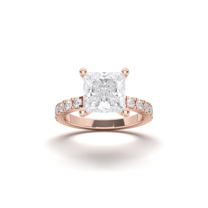 PRINCESS HIDDEN HALO (COLLAR ) WITH SIDE STONE