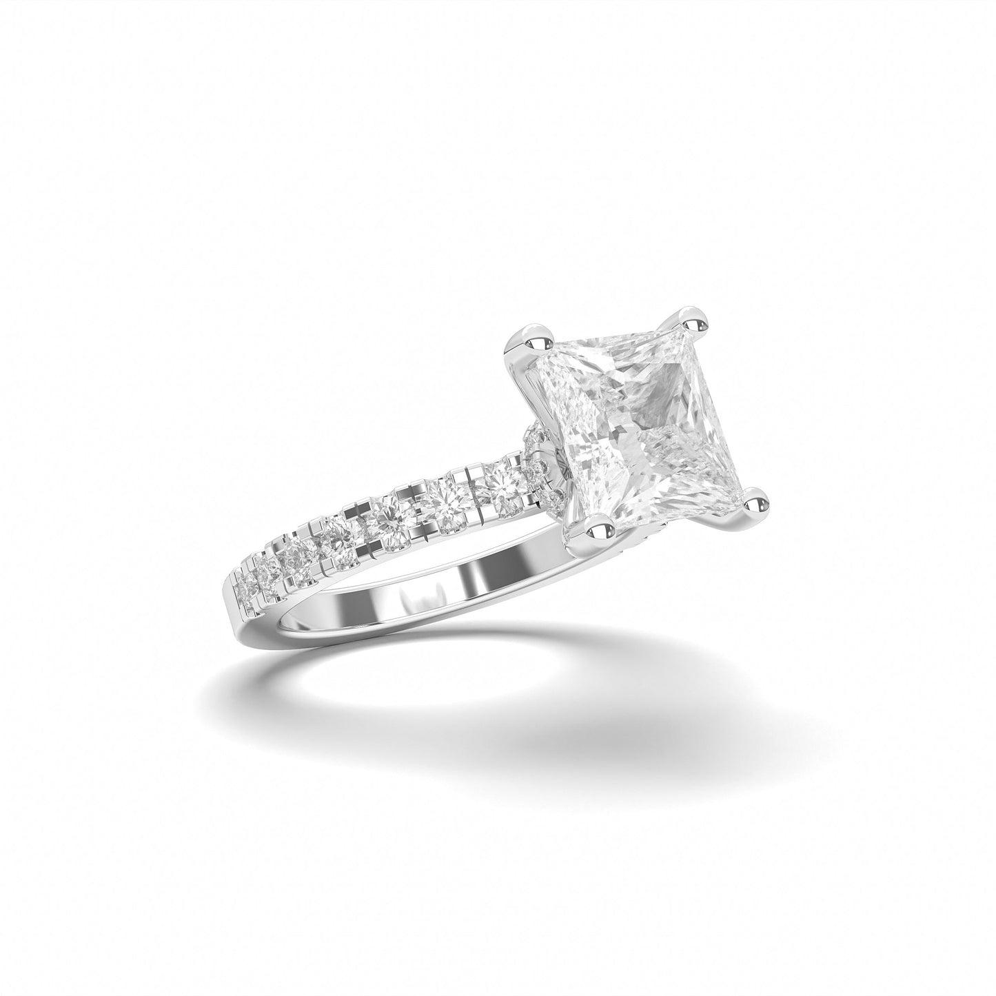 PRINCESS HIDDEN HALO (COLLAR ) WITH SIDE STONE