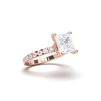 PRINCESS HIDDEN HALO (COLLAR ) WITH SIDE STONE