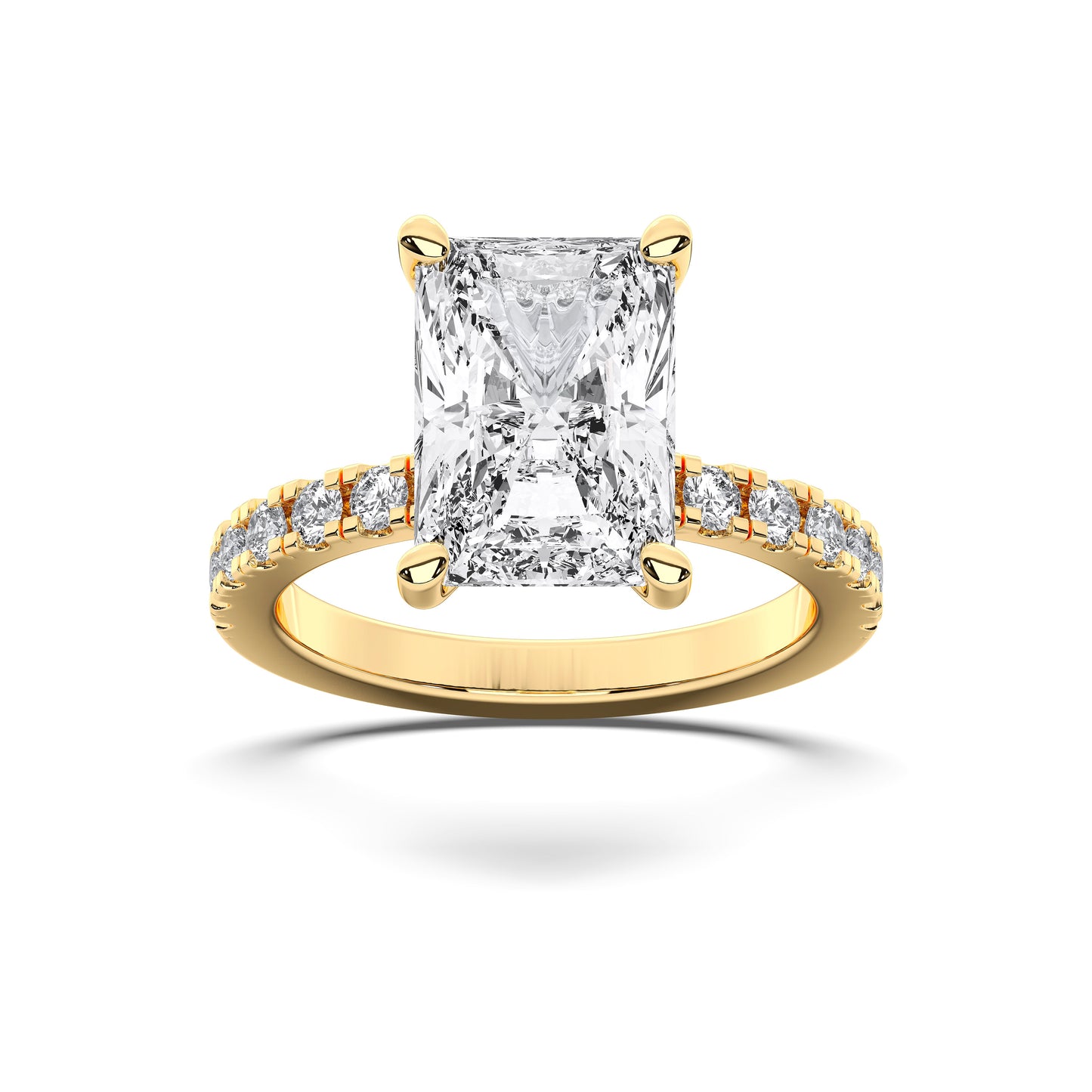 RADIANT HIDDEN HALO (COLLAR) WITH SIDE STONE
