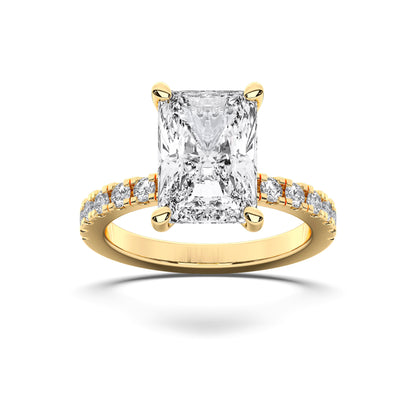 RADIANT HIDDEN HALO (COLLAR) WITH SIDE STONE
