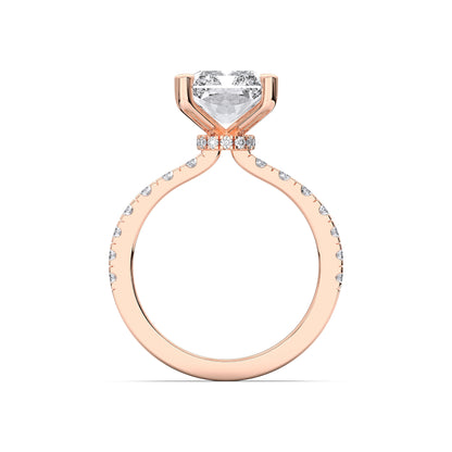 RADIANT HIDDEN HALO (COLLAR) WITH SIDE STONE