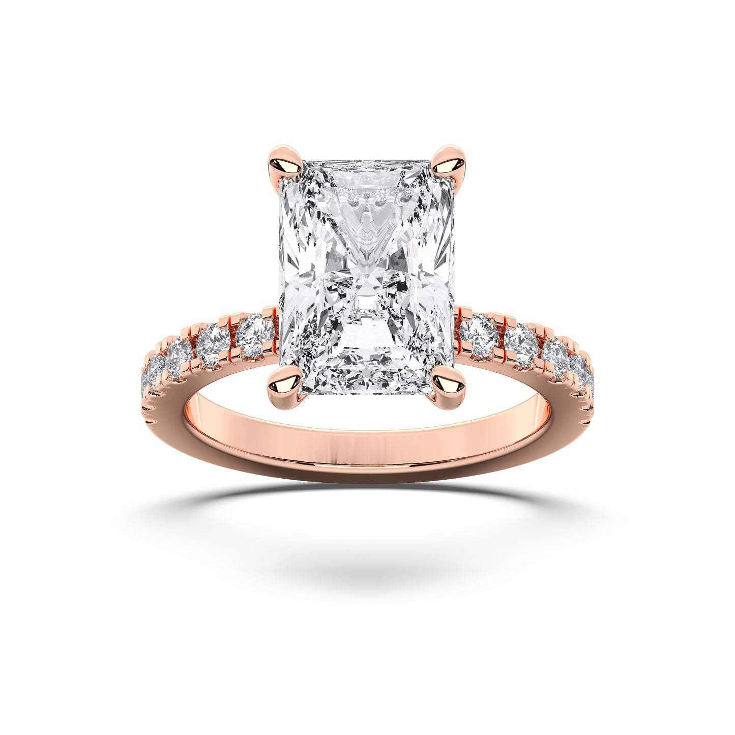 RADIANT HIDDEN HALO (COLLAR) WITH SIDE STONE