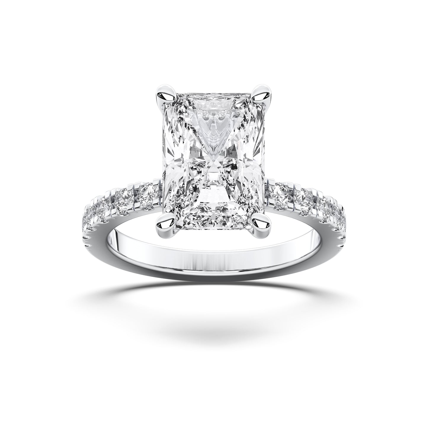 RADIANT HIDDEN HALO (COLLAR) WITH SIDE STONE