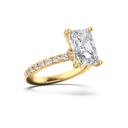 RADIANT HIDDEN HALO (COLLAR) WITH SIDE STONE