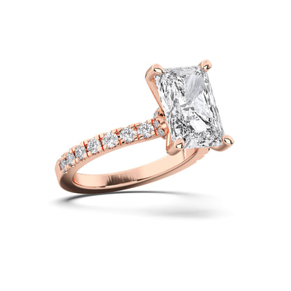 RADIANT HIDDEN HALO (COLLAR) WITH SIDE STONE