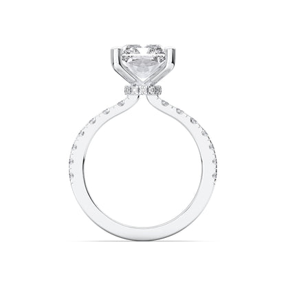 RADIANT HIDDEN HALO (COLLAR) WITH SIDE STONE