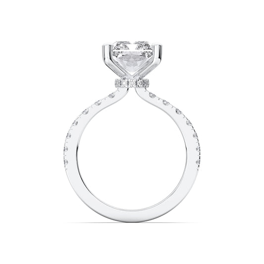 RADIANT HIDDEN HALO (COLLAR) WITH SIDE STONE