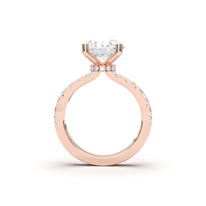 ROUND HIDDEN HALO (COLLAR) WITH SIDE STONE