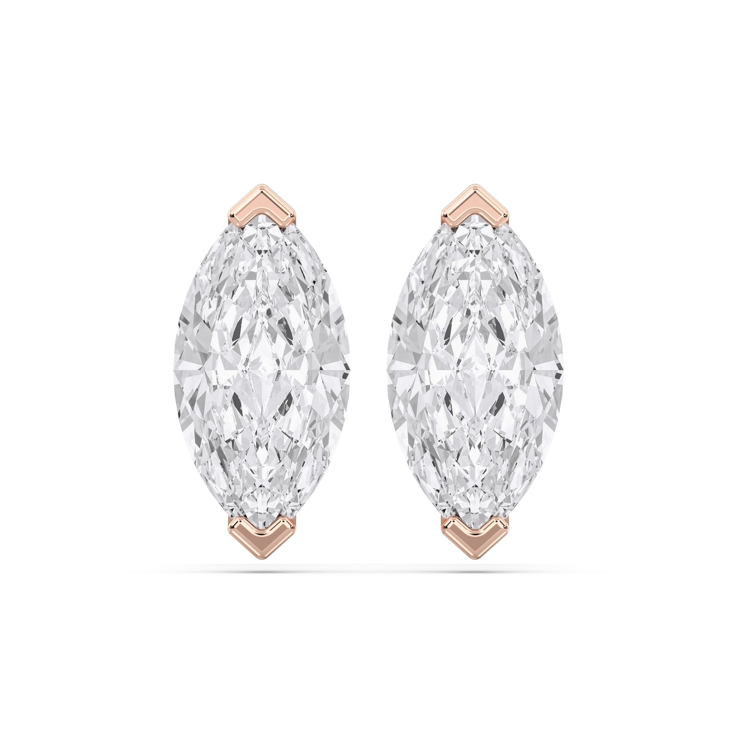 MARQUISE  V PRONG STUDS