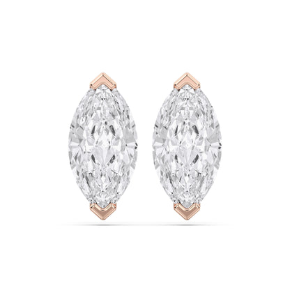 MARQUISE  V PRONG STUDS