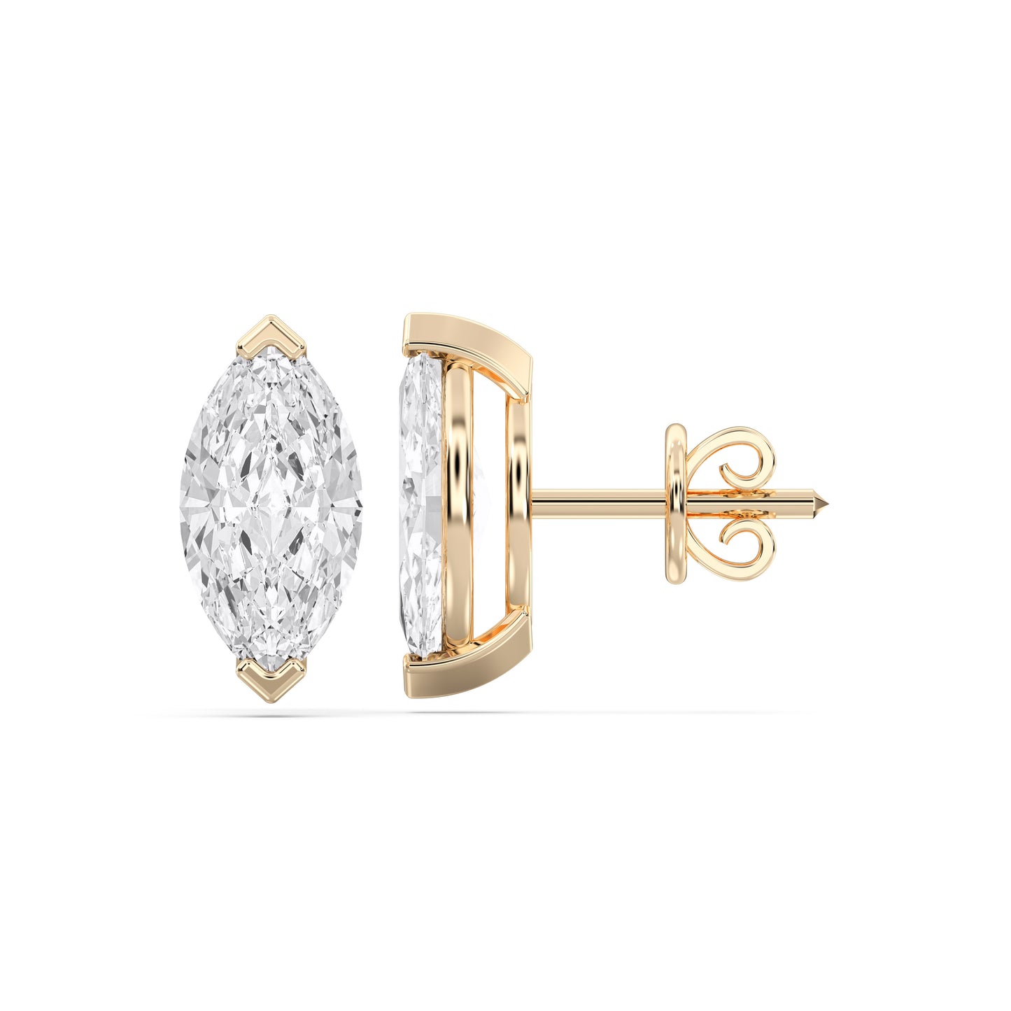 MARQUISE  V PRONG STUDS
