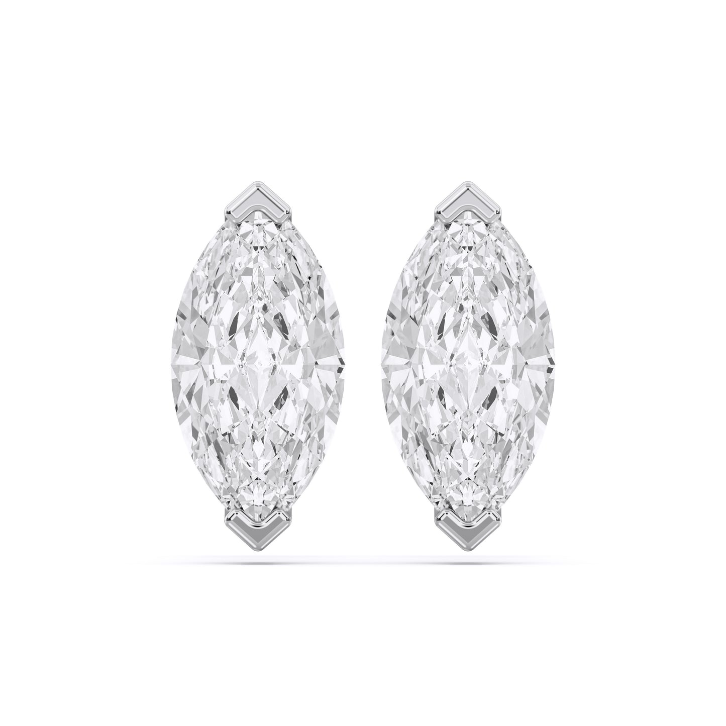 MARQUISE  V PRONG STUDS