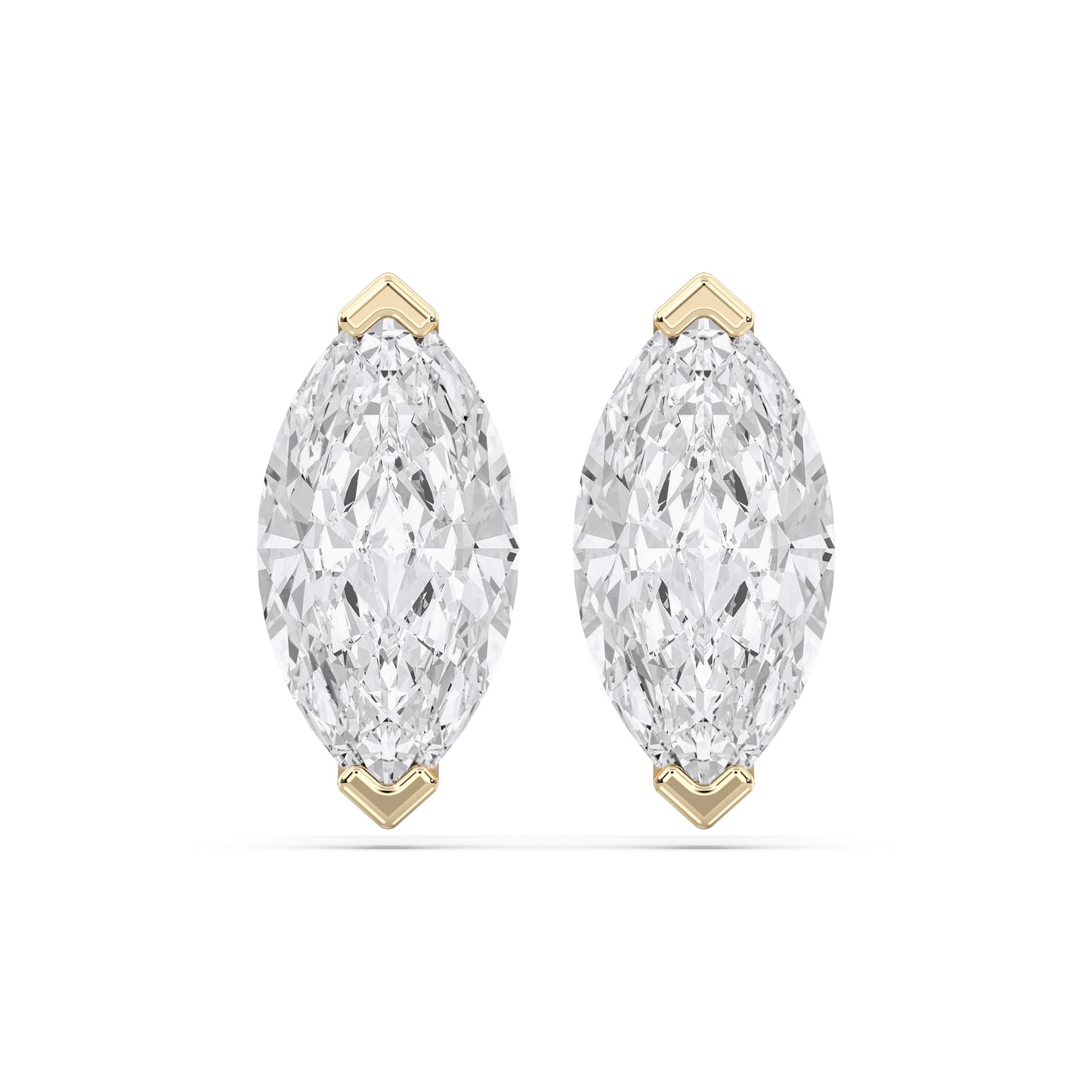 MARQUISE  V PRONG STUDS