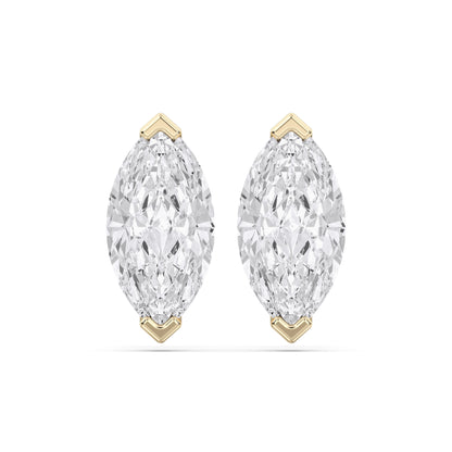 MARQUISE  V PRONG STUDS