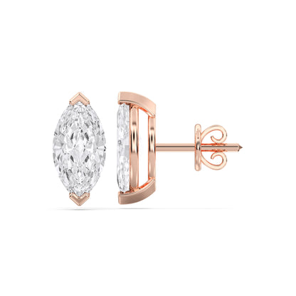 MARQUISE  V PRONG STUDS