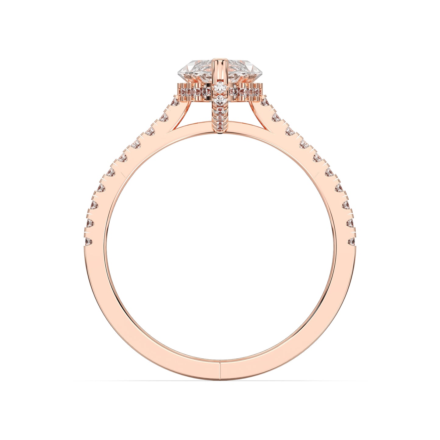 MARQUISE HIDDEN HALO WITH SIDE STONE