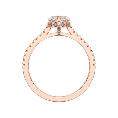 MARQUISE HIDDEN HALO WITH SIDE STONE