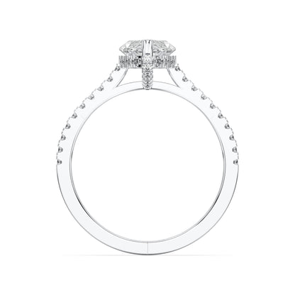 MARQUISE HIDDEN HALO WITH SIDE STONE