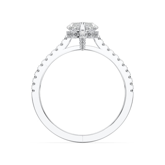MARQUISE HIDDEN HALO WITH SIDE STONE