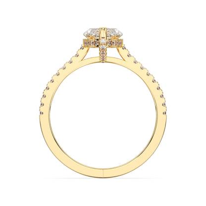 MARQUISE HIDDEN HALO WITH SIDE STONE