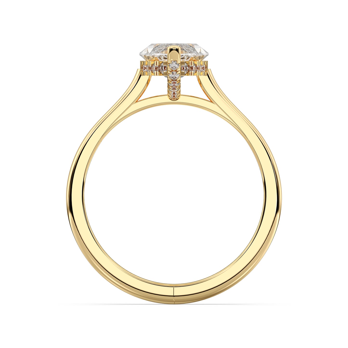 MARQUISE HIDDEN HALO RING
