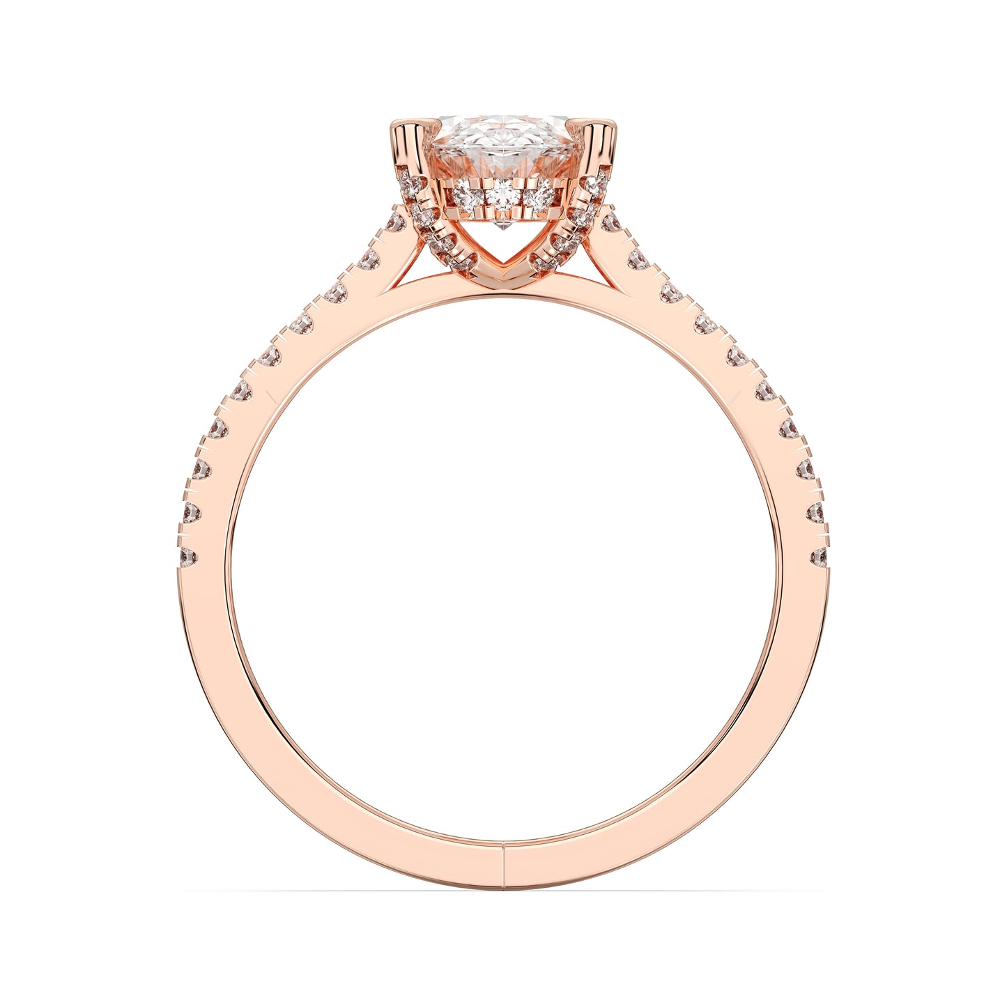 OVAL HIDDEN HALO WITH SIDE STONE