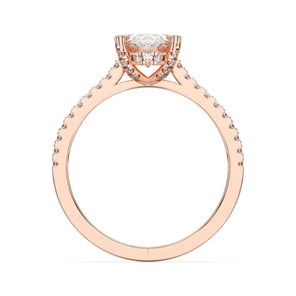 OVAL HIDDEN HALO WITH SIDE STONE