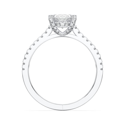 OVAL HIDDEN HALO WITH SIDE STONE