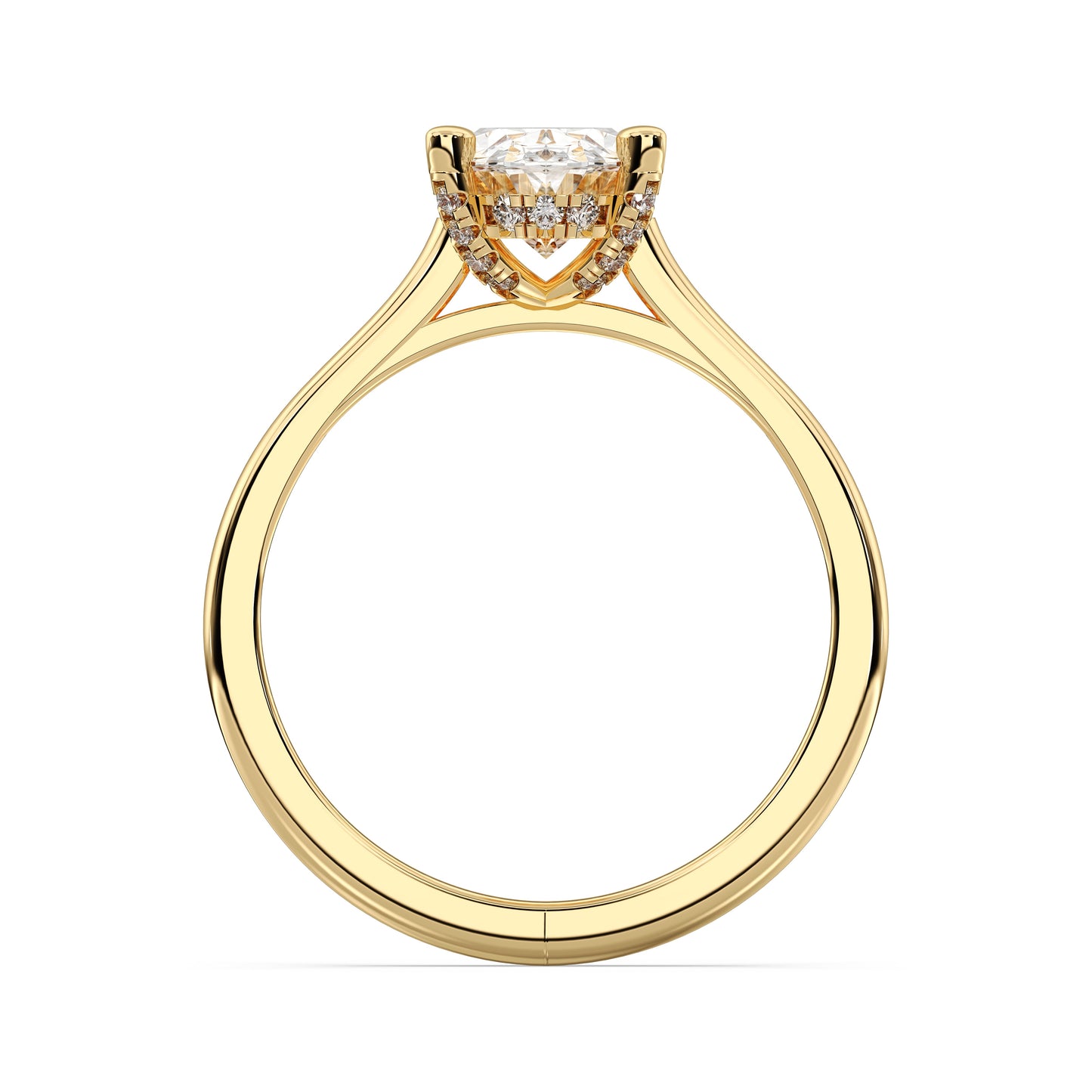 OVAL HIDDEN HALO RING