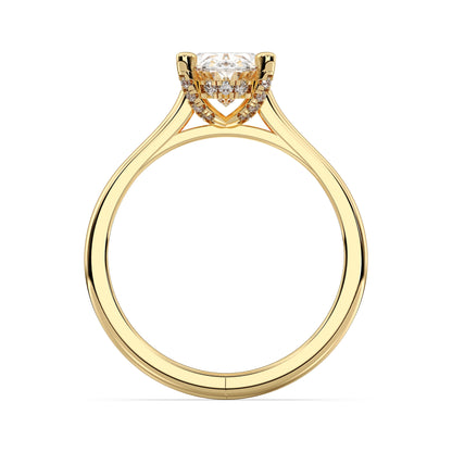 OVAL HIDDEN HALO RING