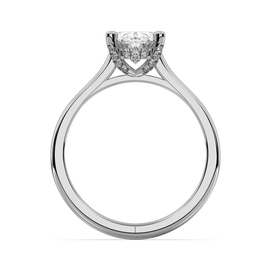 OVAL HIDDEN HALO RING