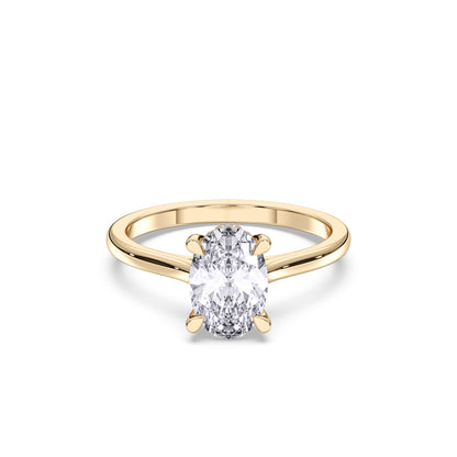 OVAL HIDDEN HALO RING