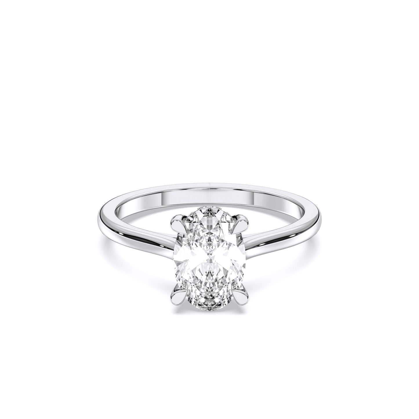 OVAL HIDDEN HALO RING