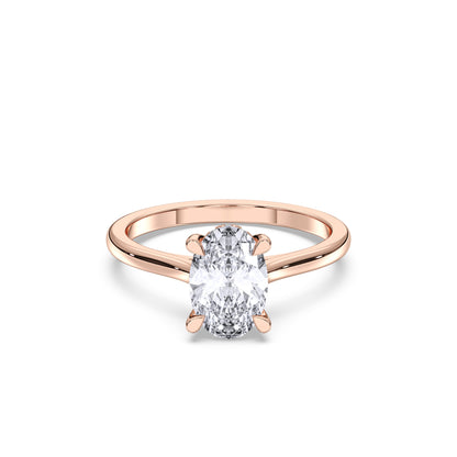 OVAL HIDDEN HALO RING