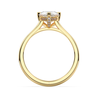 PEAR HIDDEN HALO RING