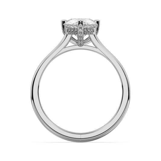PEAR HIDDEN HALO RING