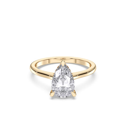 PEAR HIDDEN HALO RING